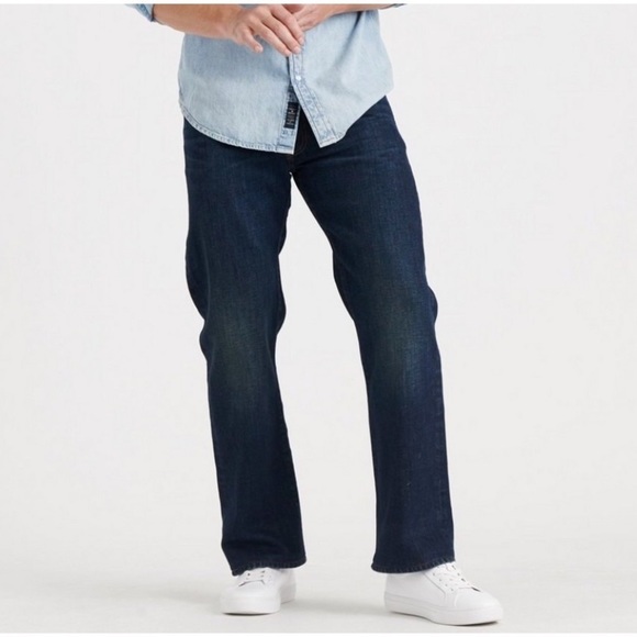 NWT Mens Lucky Brand 181 Relaxed Straight Dark Wash Denim Blue Jeans Size 40x32
